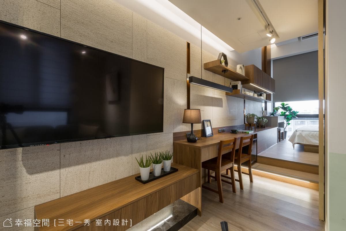 北歐風精品飯店小宅 仿古面大理石紋與跳色不設限