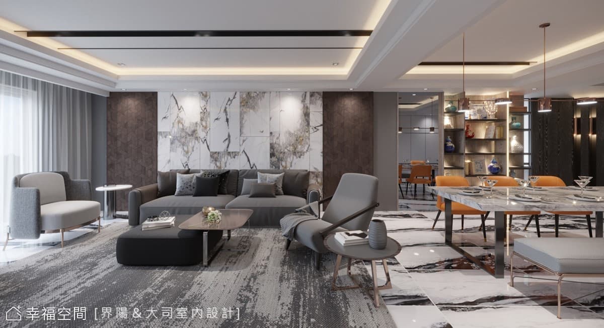 金燦爝火點染絢麗丰彩 營塑時尚奢美層境│現代奢華風│57坪