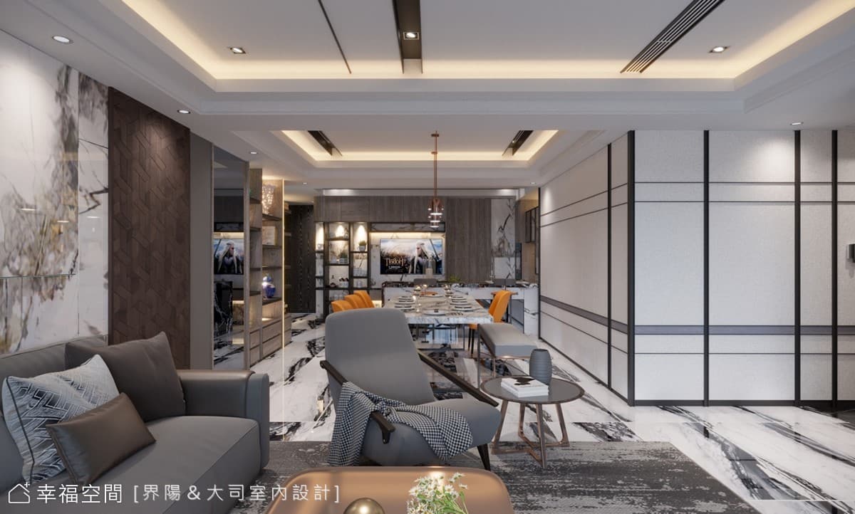金燦爝火點染絢麗丰彩 營塑時尚奢美層境│現代奢華風│57坪