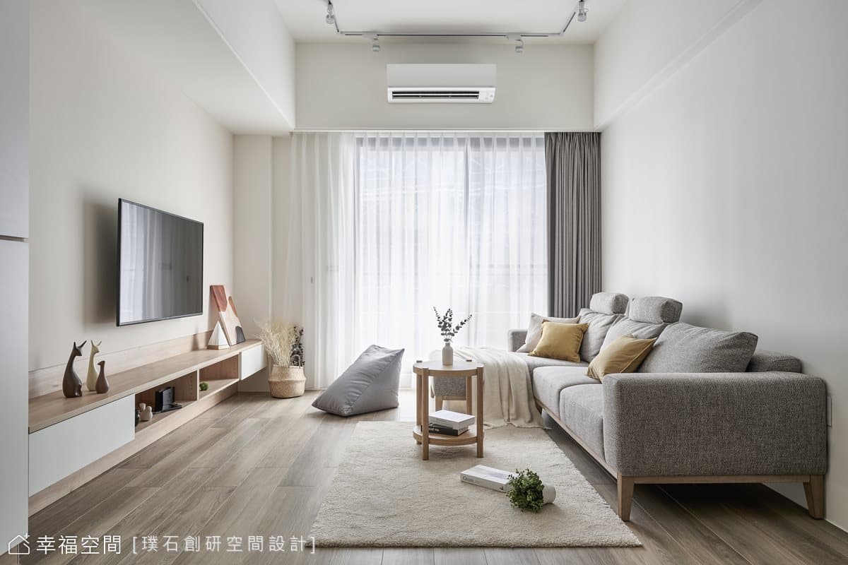 淡雅透亮裸妝 築構簡單自然家景｜北歐風｜35坪