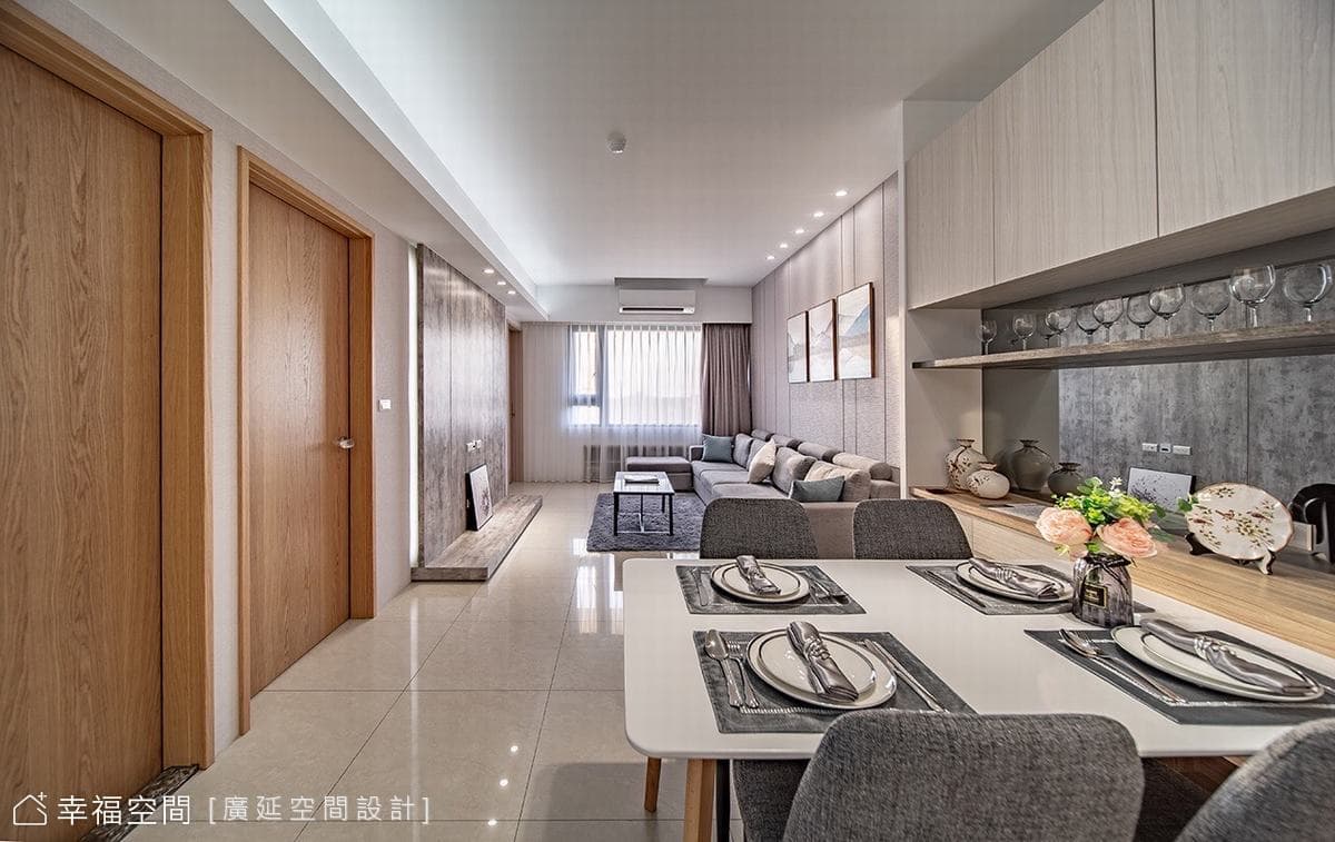 清雅簡約手法 圍塑木質調舒心宅│現代風│20坪