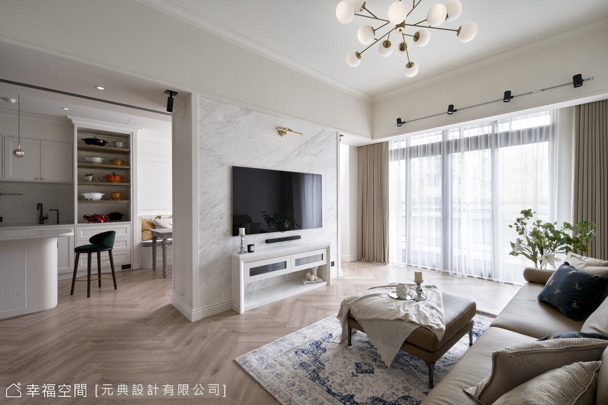 親子料理直播主的家，微美式設計│50坪