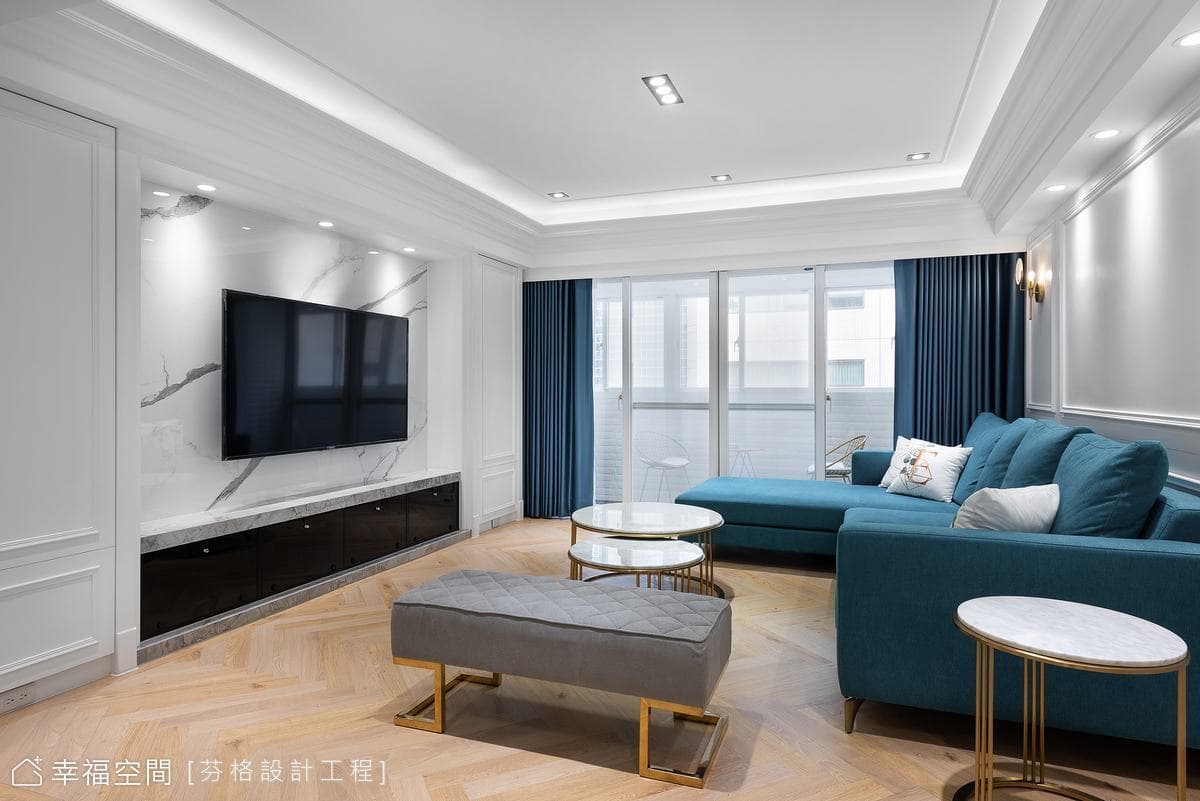 淬鍊精緻當代風尚｜美式輕奢風格｜40坪