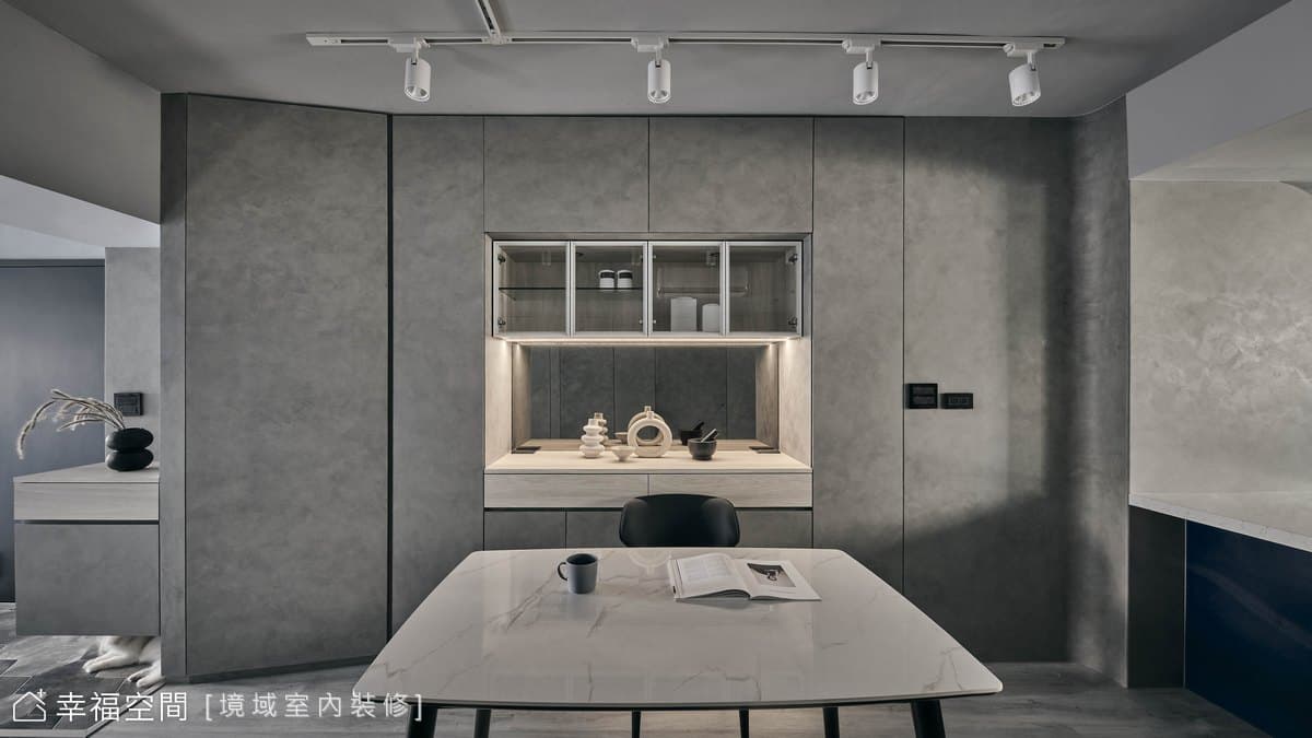 柔焦凹型格局 與貓共享靜謐灰境│現代風│30坪
