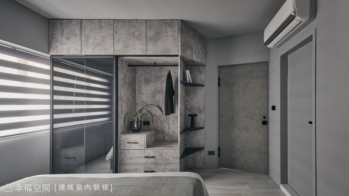 柔焦凹型格局 與貓共享靜謐灰境│現代風│30坪