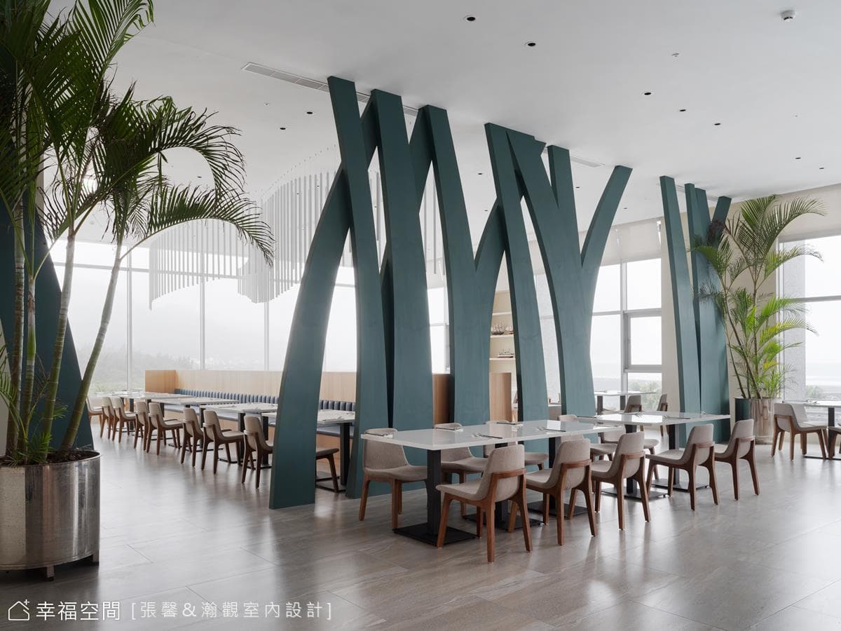 徜徉浪花綠意的食域空間│288坪