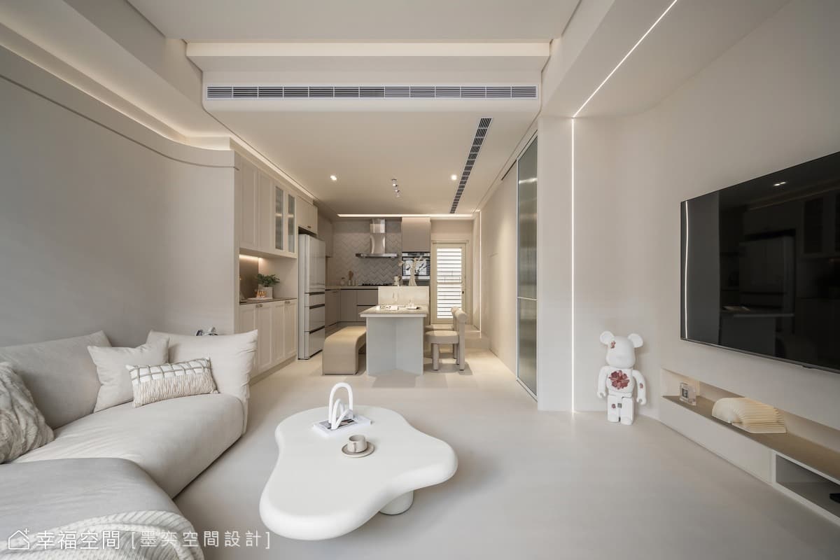 奶油色家景柔滑輕裸感簡約生活│北歐風│32坪