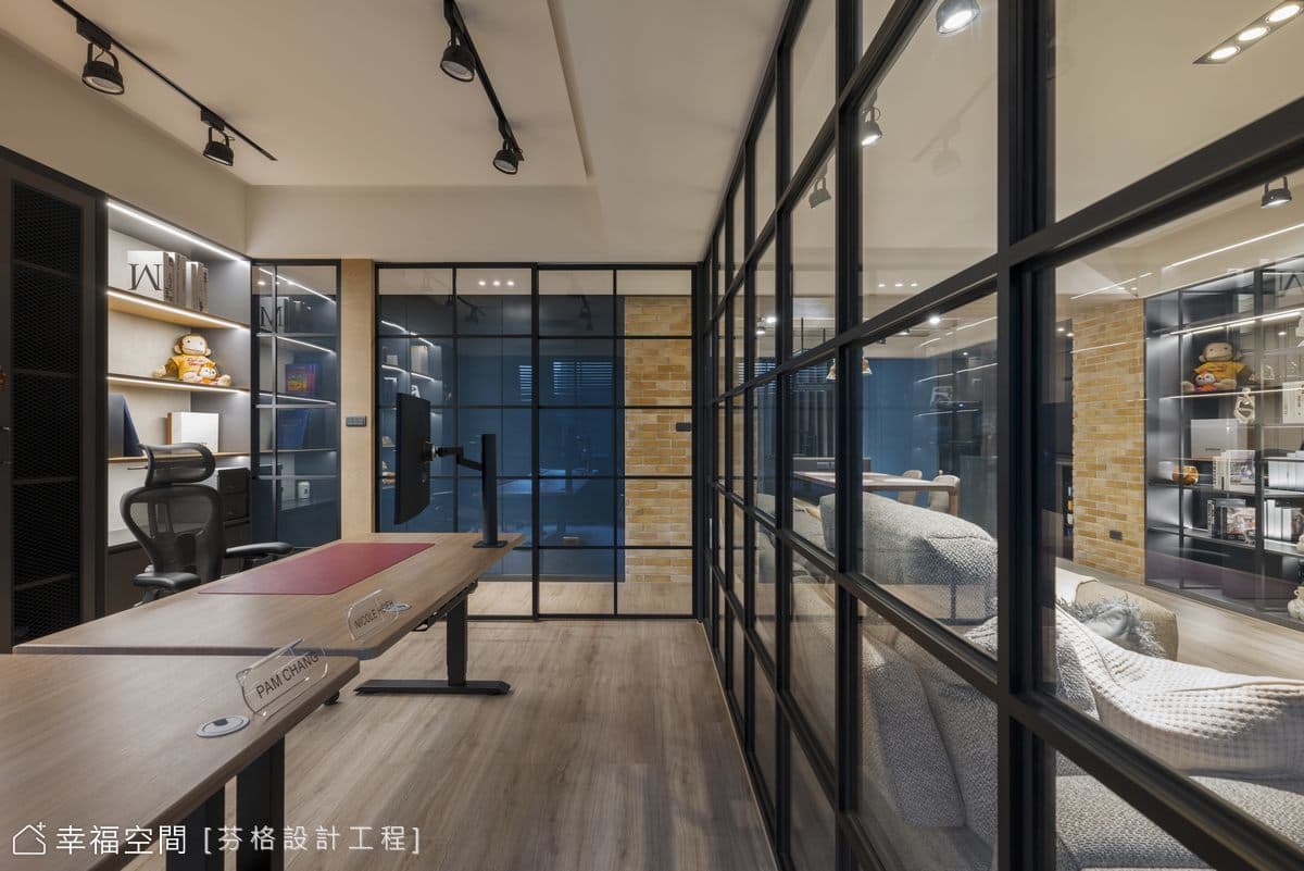 沉穩藍調描摹紐約蘇活LOFT風美宅│工業風│37坪