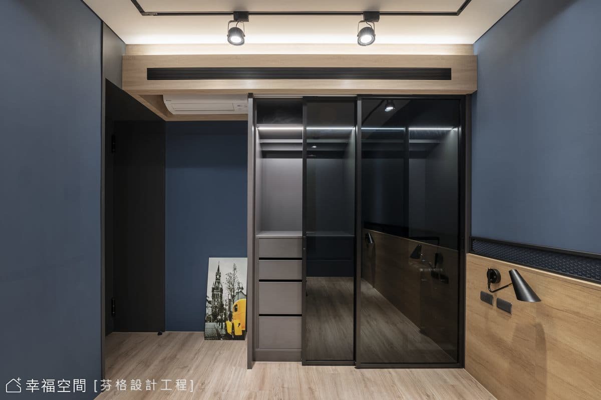 沉穩藍調描摹紐約蘇活LOFT風美宅│工業風│37坪