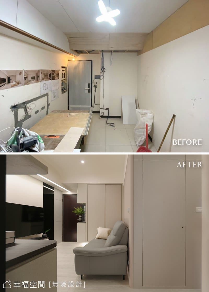 黑白疊層的現代詩意｜現代簡約風｜15坪