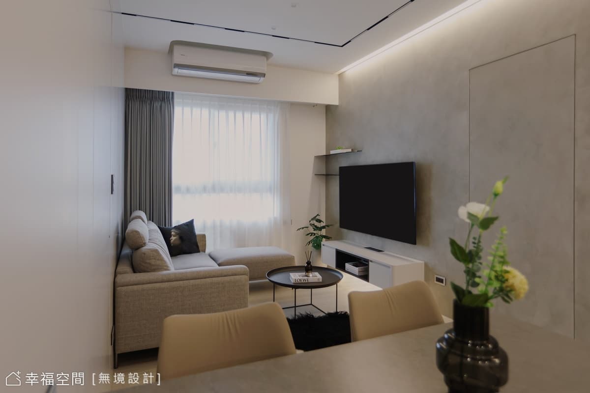 極簡美學，黑灰白調和的都市個性居所｜現代簡約風｜20坪