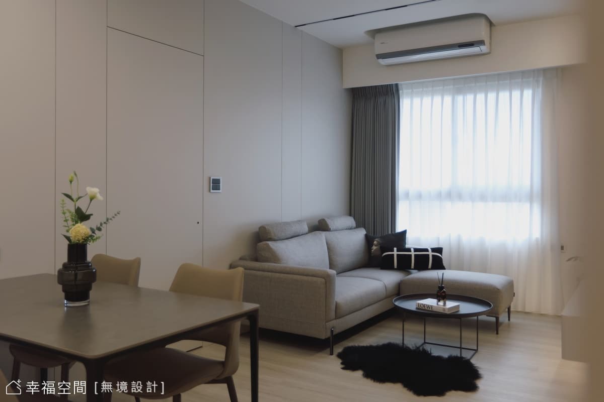 極簡美學，黑灰白調和的都市個性居所｜現代簡約風｜20坪