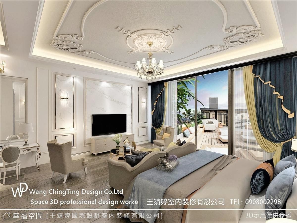 時尚粉調古典風 匠心獨具電梯別墅│200坪