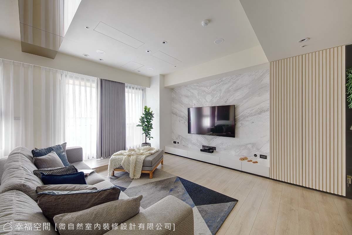 光影廊道 小3房變身大公共空間｜北歐風｜30坪