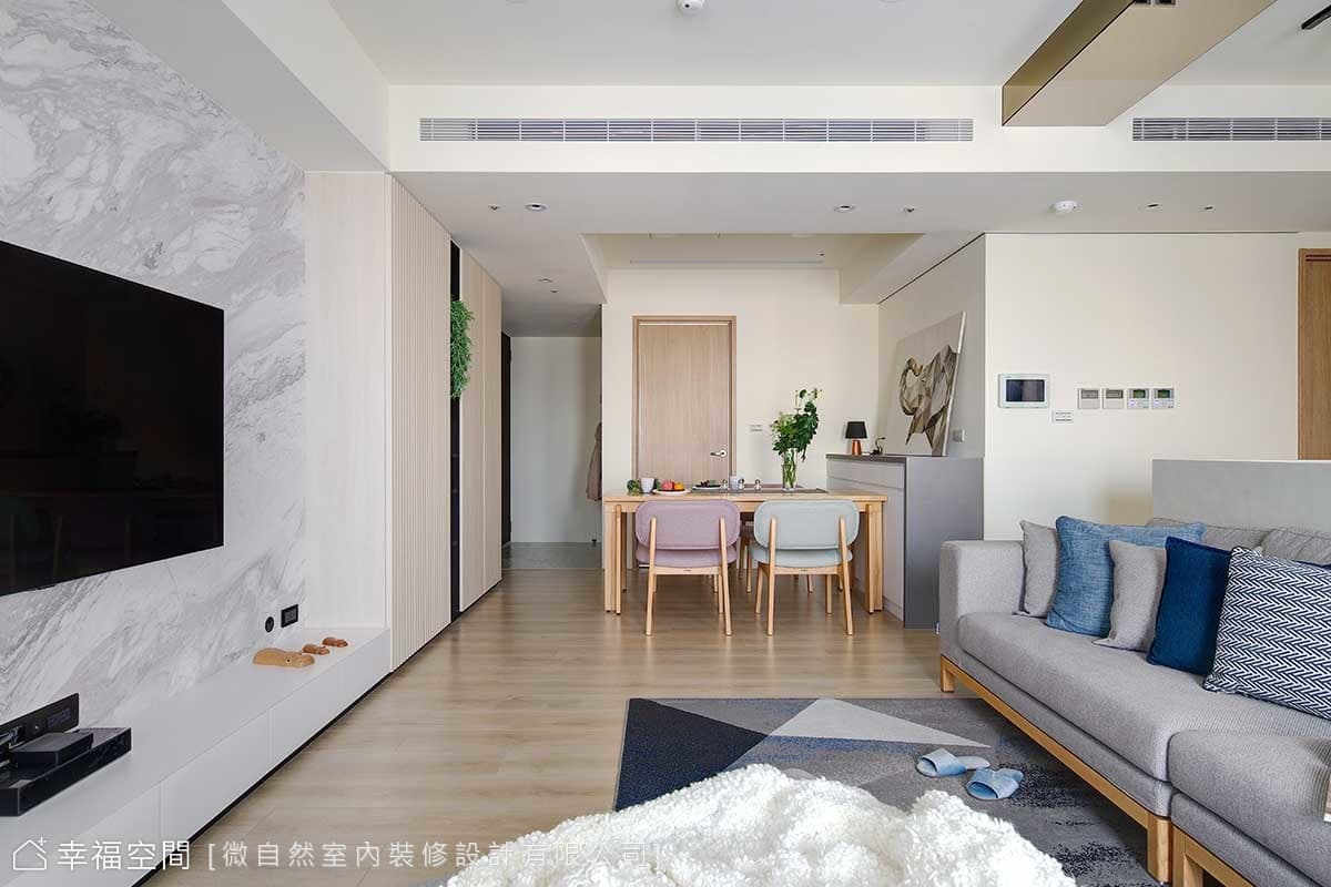 光影廊道 小3房變身大公共空間｜北歐風｜30坪