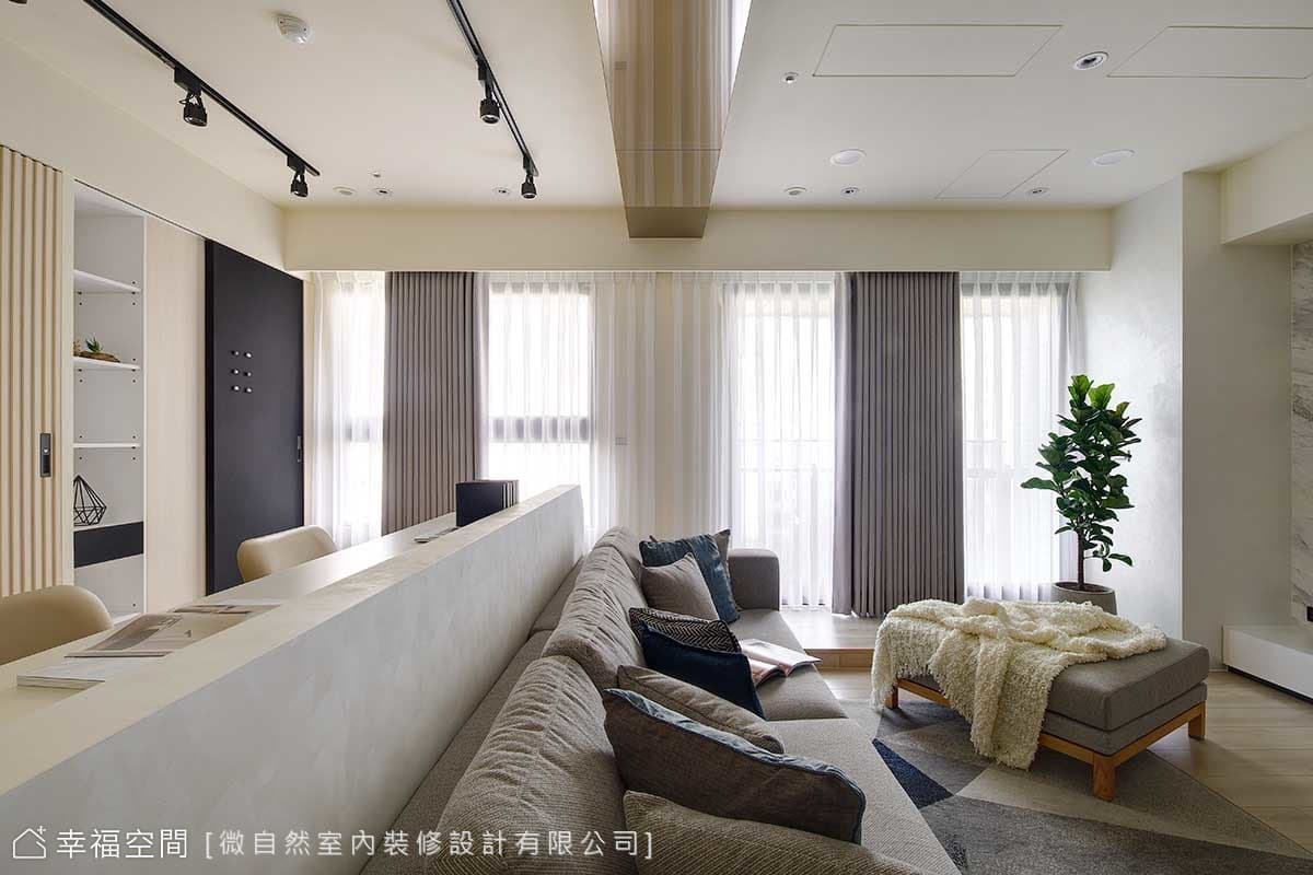 光影廊道 小3房變身大公共空間｜北歐風｜30坪