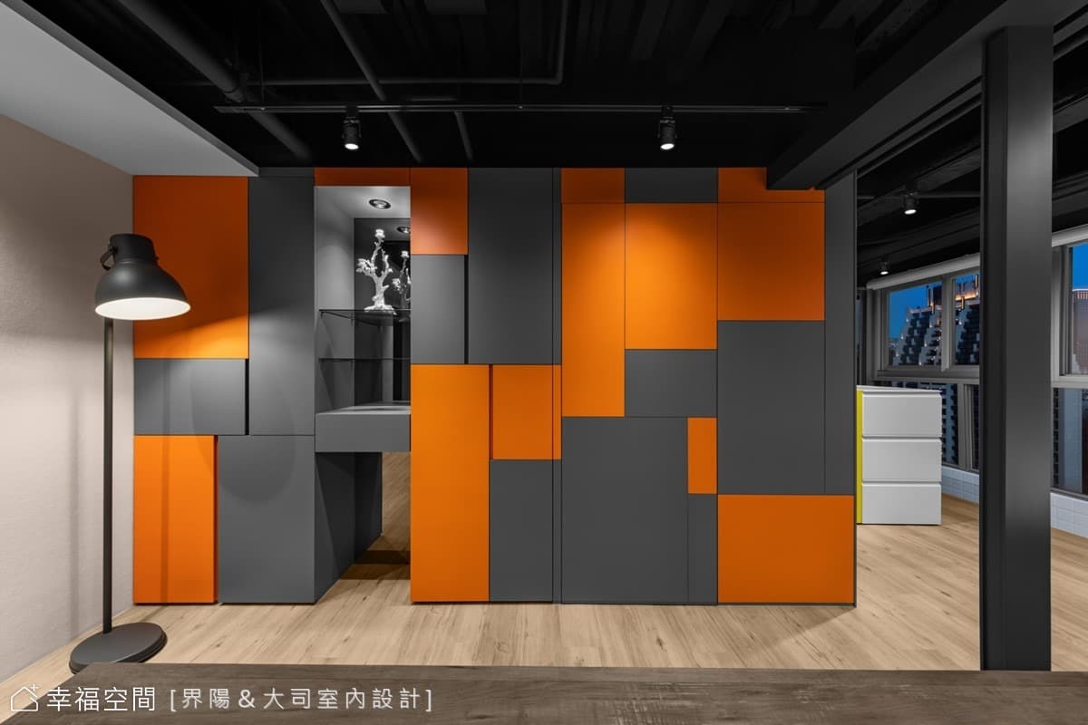 幾何元素織構開放維度 劃破辦公室的沉靜｜工業風｜21坪