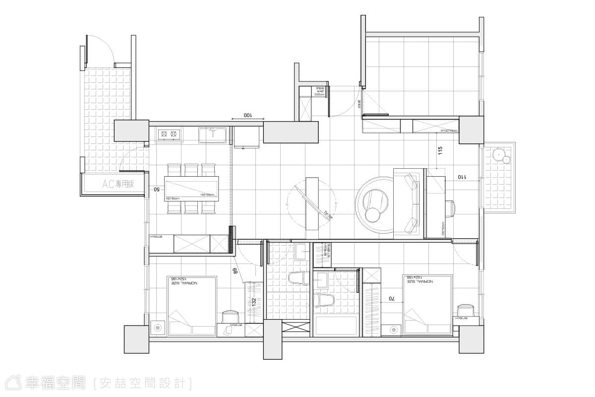 淨境｜簡約風｜25坪｜3房、2廳、2衛